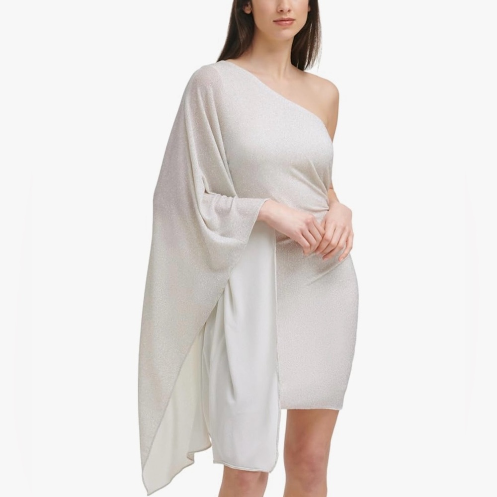 Vince Camuto Silver Draped Dress